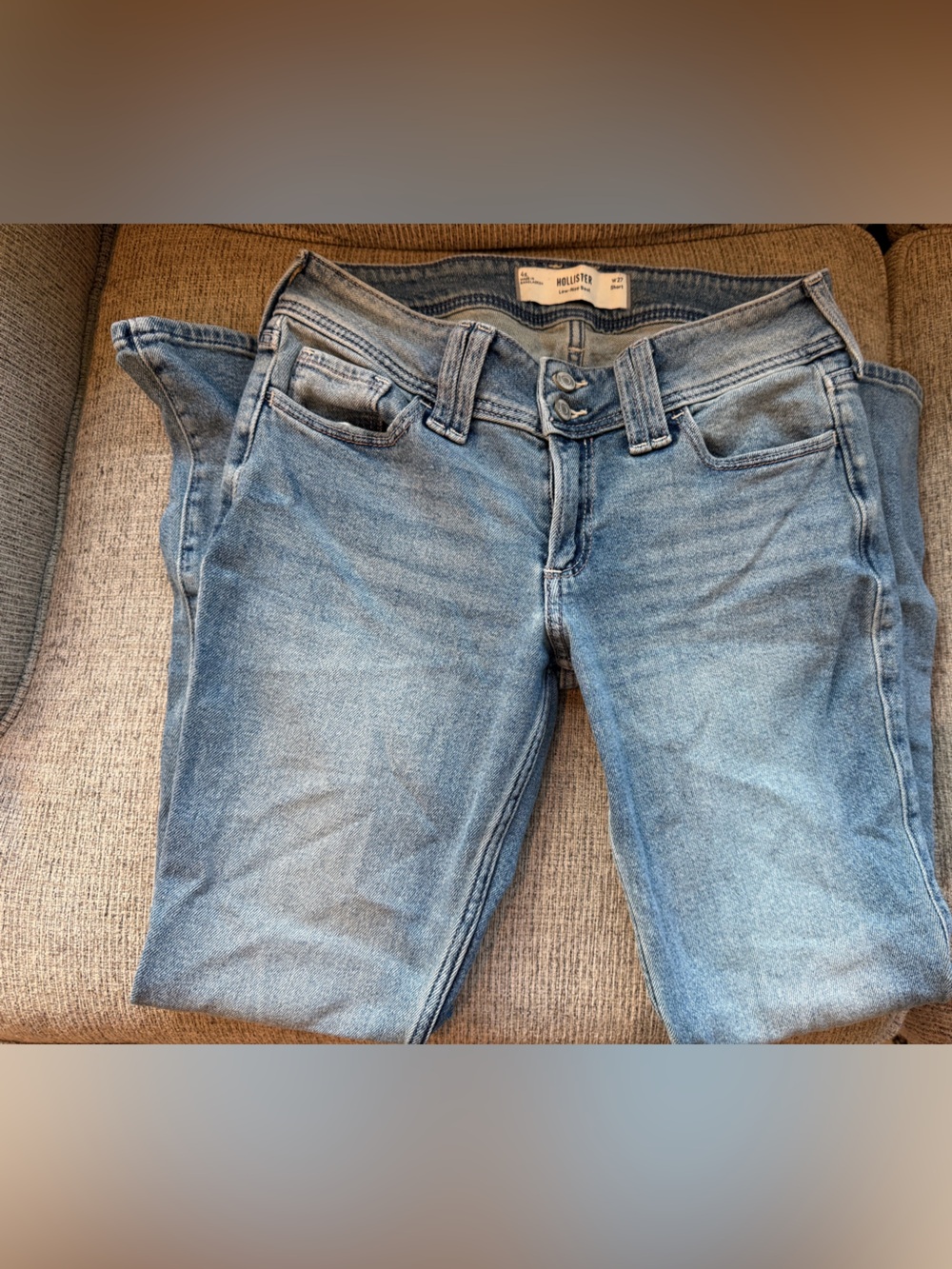 Hollister Light Blue Denim Low-Rise Jeans